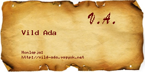 Vild Ada névjegykártya
